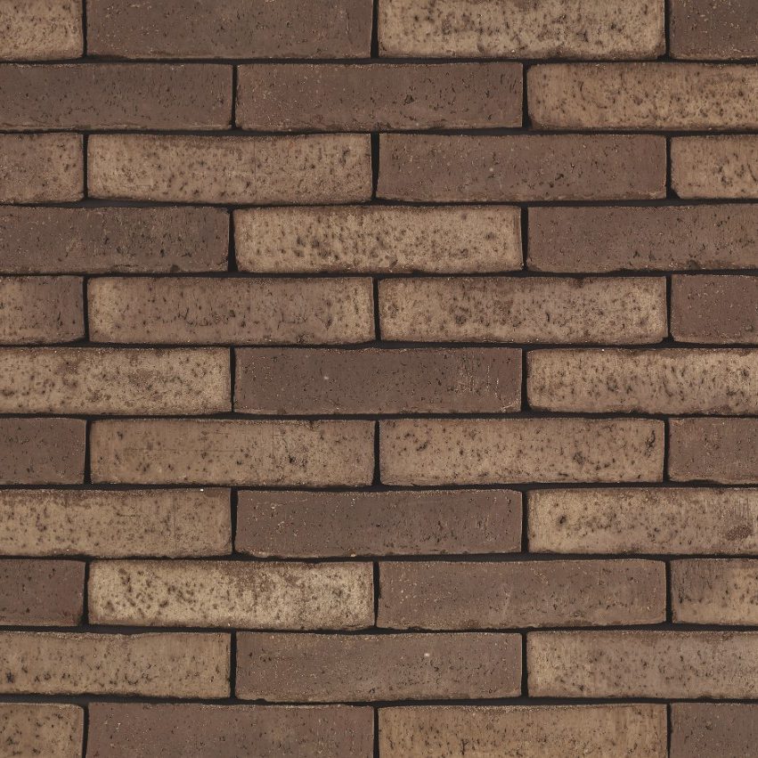 Latero Castana facing bricks in a running bond with a glued application
