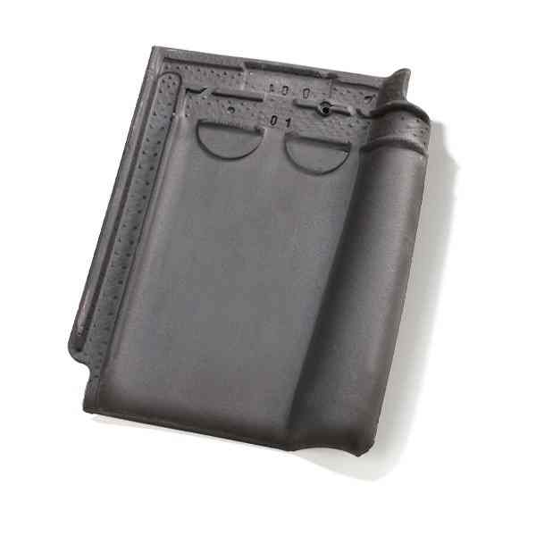 Single product shot of a Stormpan 44 Blauw Gesmoord roof tile