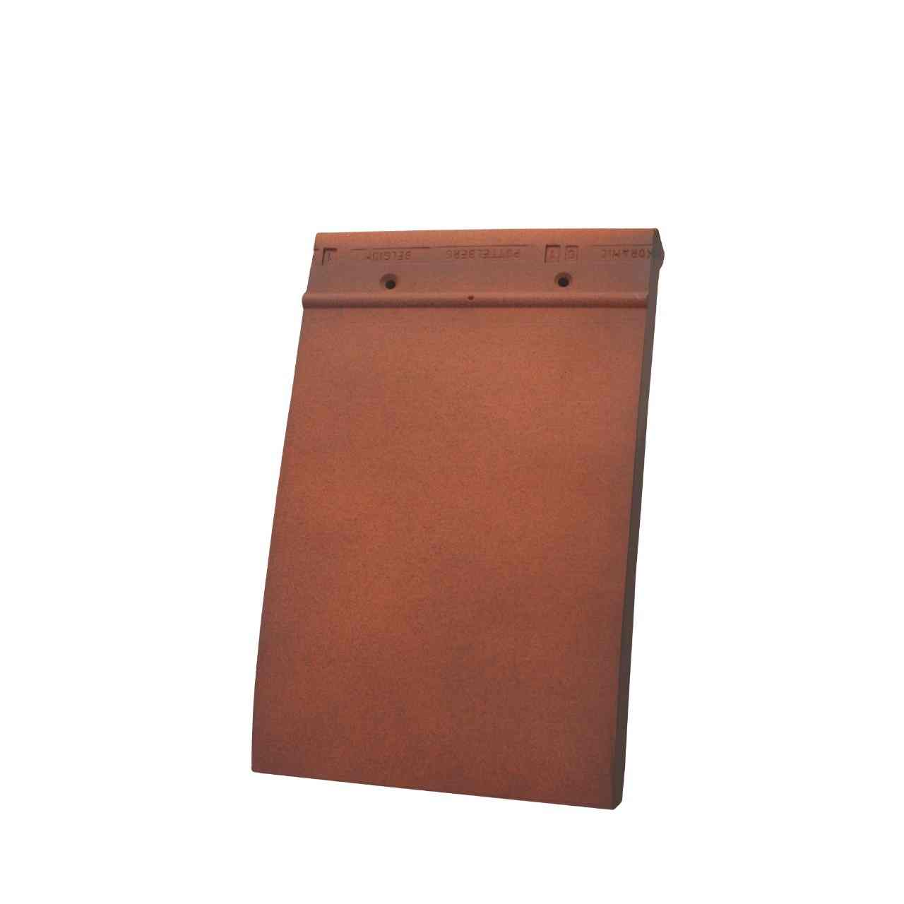 Single product shot of a Tegelpan 301 Amarant roof tile