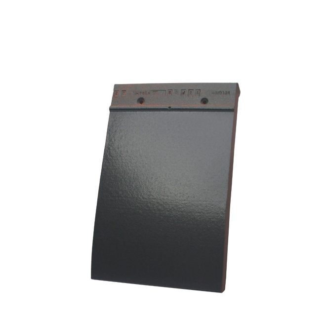 Single product shot of a Tegelpan 301 Antraciet roof tile