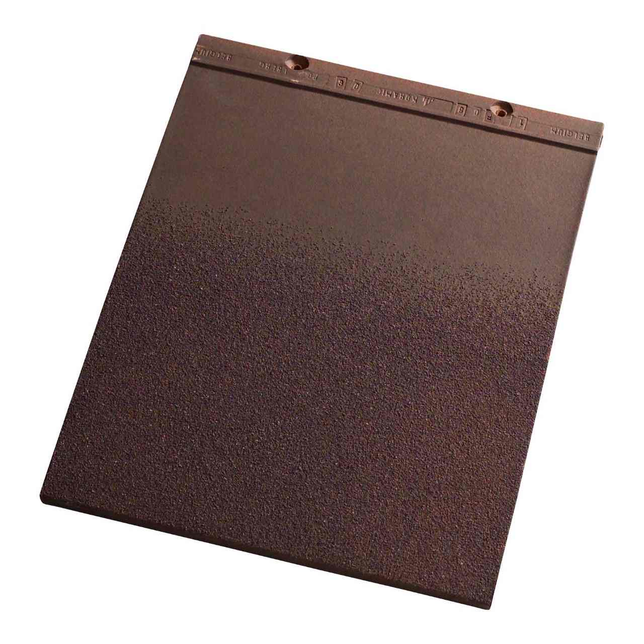 Single product shot of a Tegelpan Plato Oud Koper Bezand roof tile