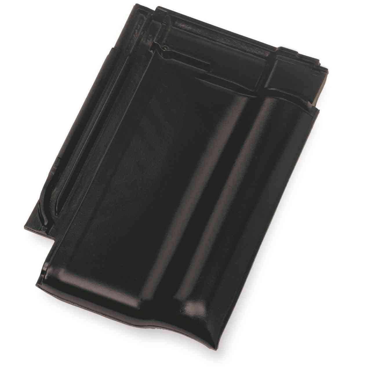 Single product shot of a Alegra 10 TE Zwart Edel Engobe roof tile