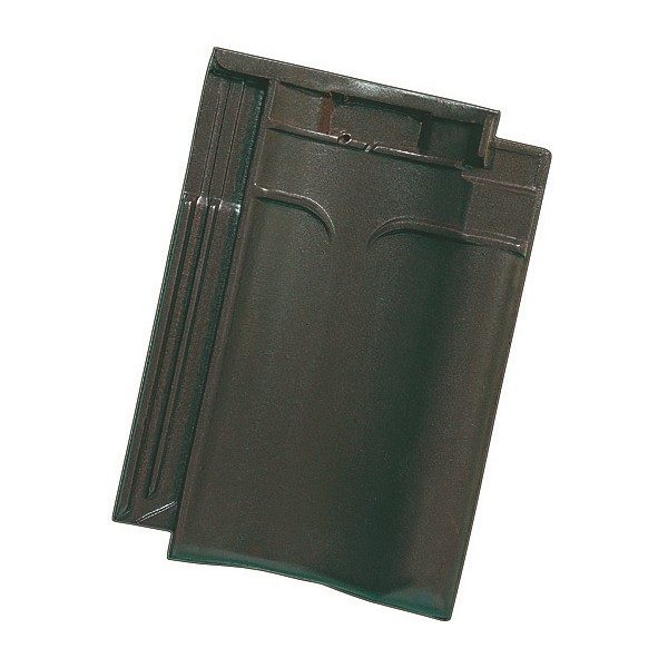 Single product shot of a VHV Zwartbruin Engobe roof tile
