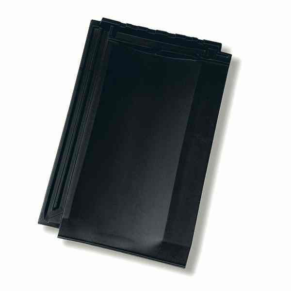 Single product shot of a Jura Nova Antraciet Mat roof tile