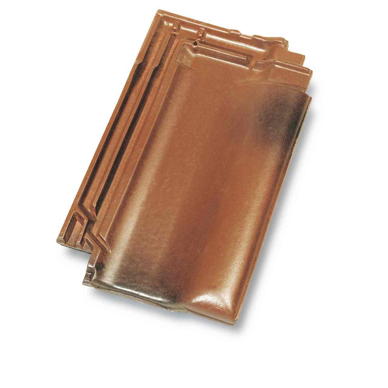 Single product shot of a Panne Havana Edel Engobe roof tile