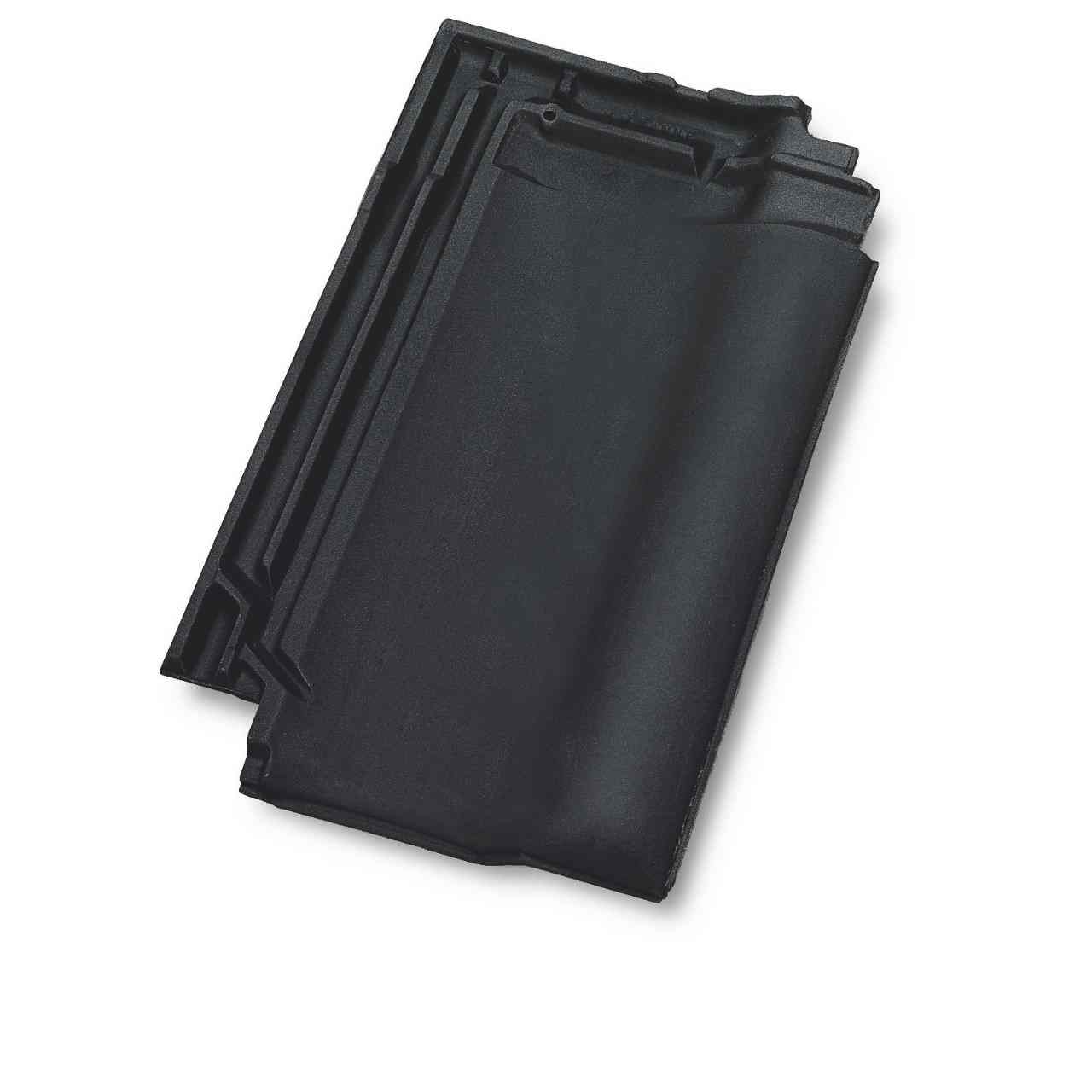 Single product shot of a Panne Antraciet Mat roof tile