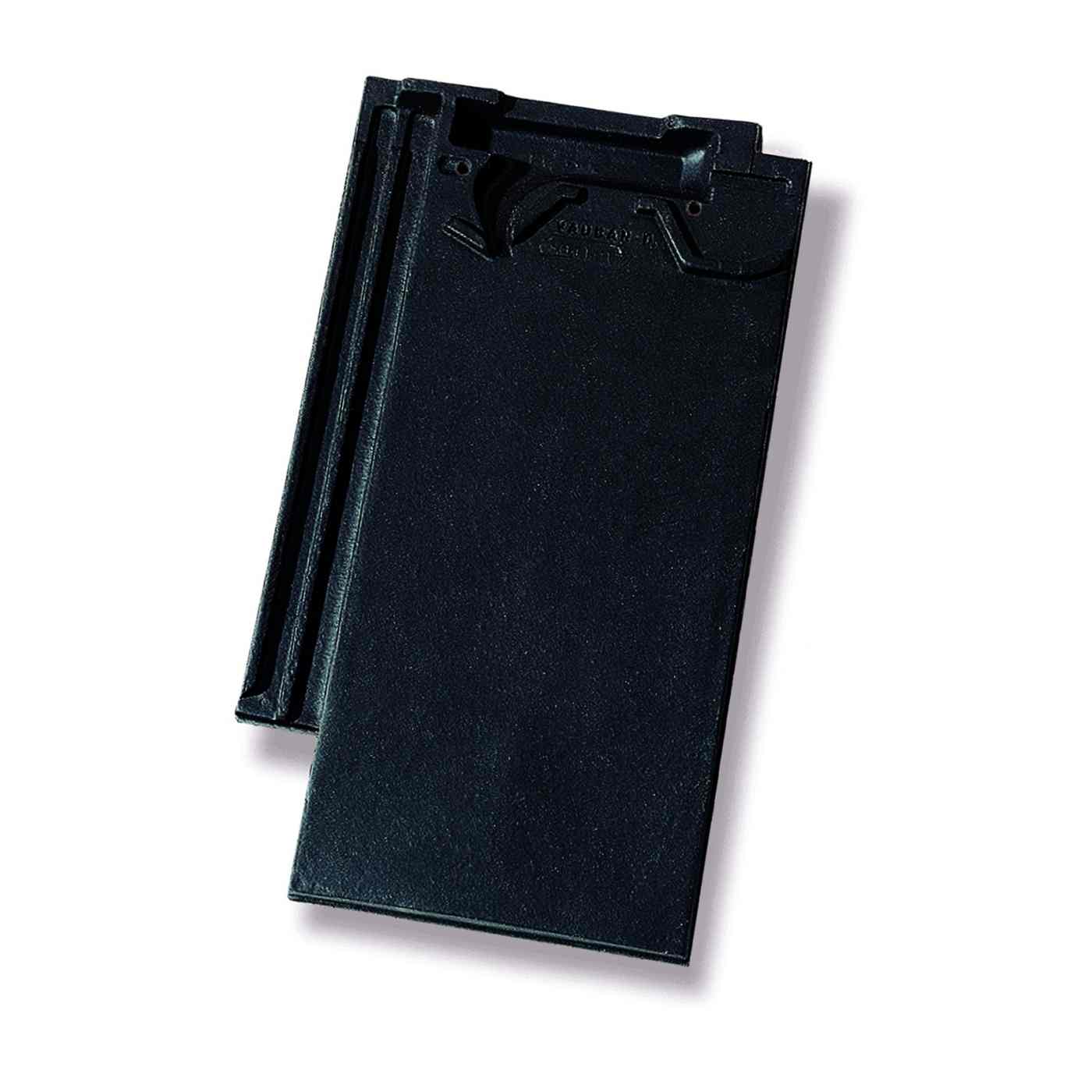 Single product shot of a Vauban Titaanzwart roof tile