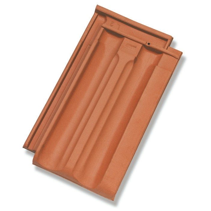 Single product shot of a Standard Natuurrood roof tile