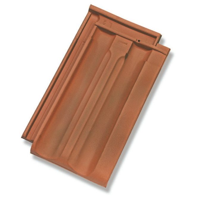 Single product shot of a Standard Gewolkt roof tile