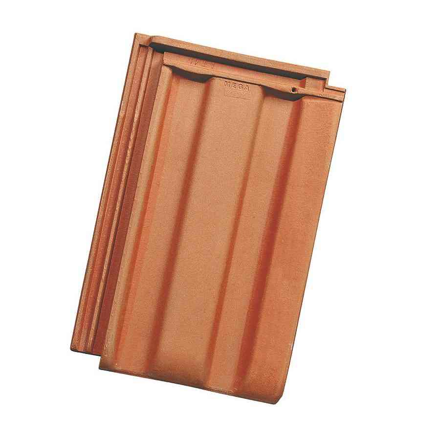 Single product shot of a Mega Natuurrood roof tile