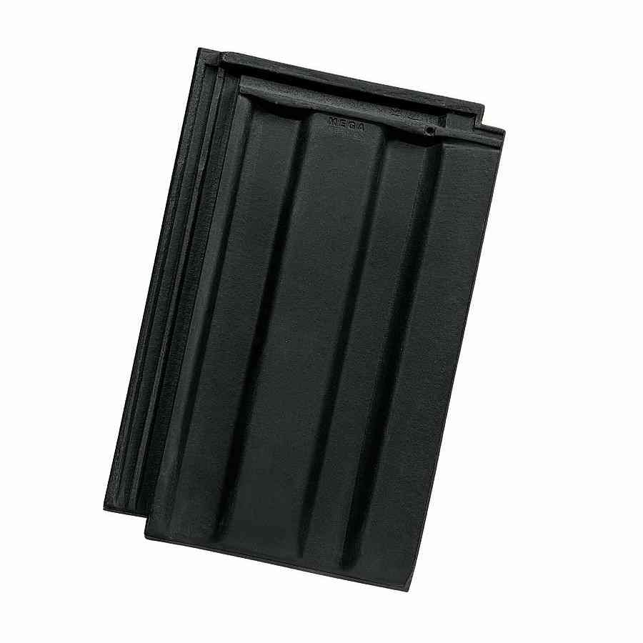 Single product shot of a Mega Antraciet Mat roof tile