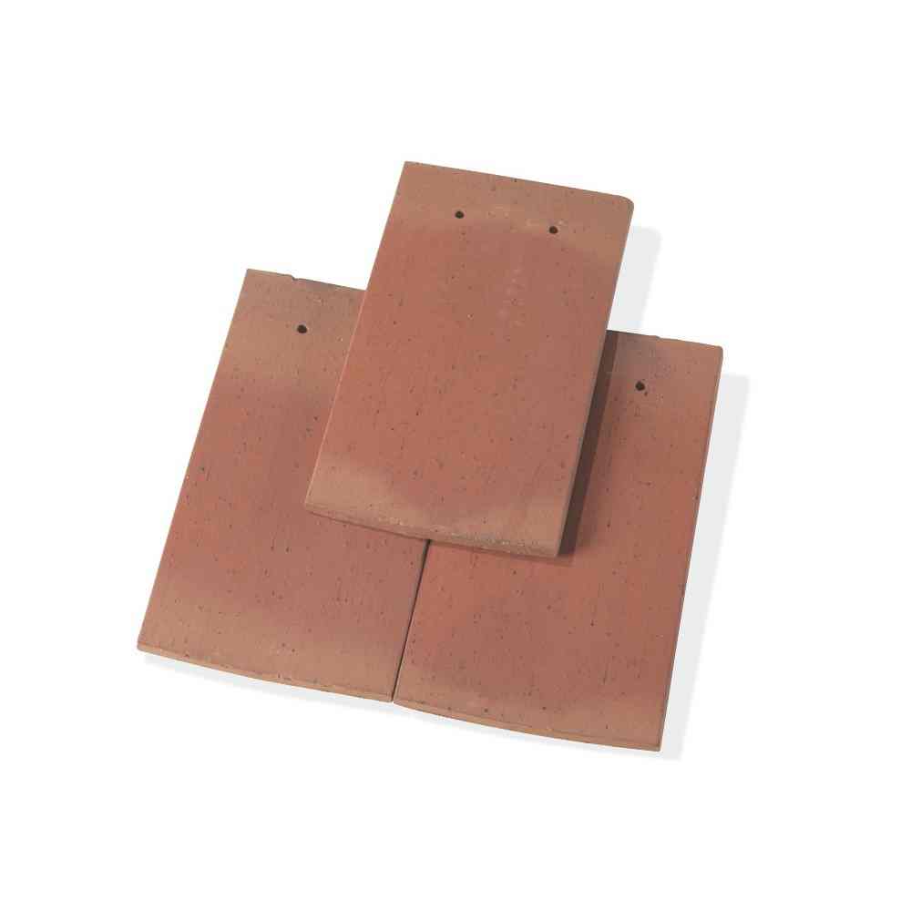 Single product shot of a Tegelpan Aleonard Pontigny Rouge Flamme roof tile