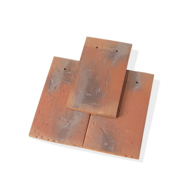 Single product shot of a Tegelpan Aleonard Esprit Patrimoine Rouge De Mars roof tile