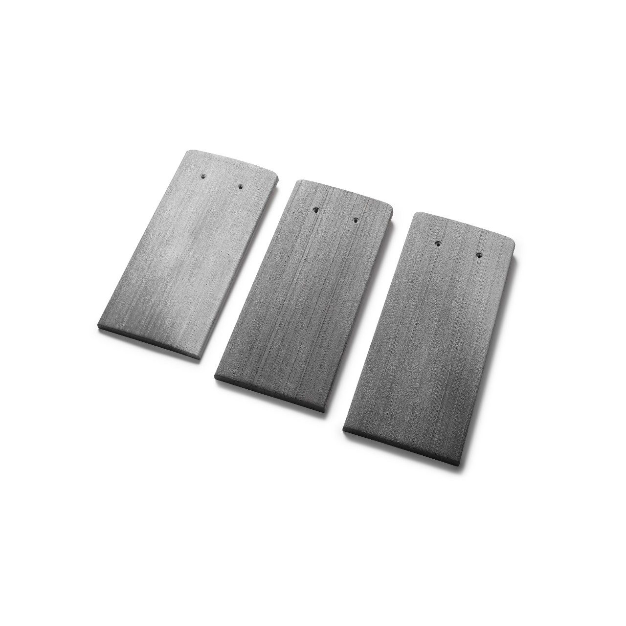 Single product shot of a Tegelpan Aspia Grijs Zwart Genuanceerd roof tile