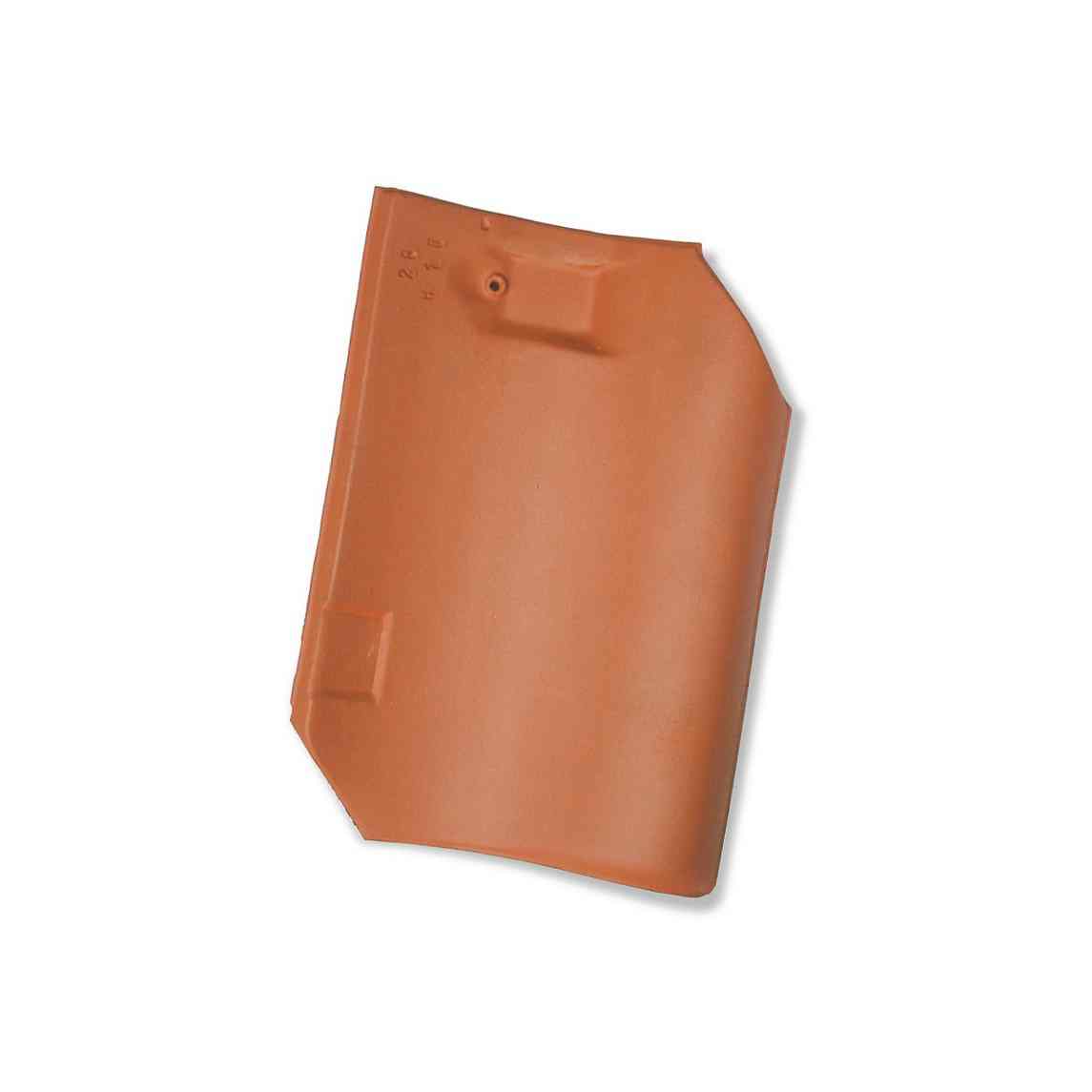 Single product shot of a Oude Pottelbergse Pan 451 Natuurrood roof tile