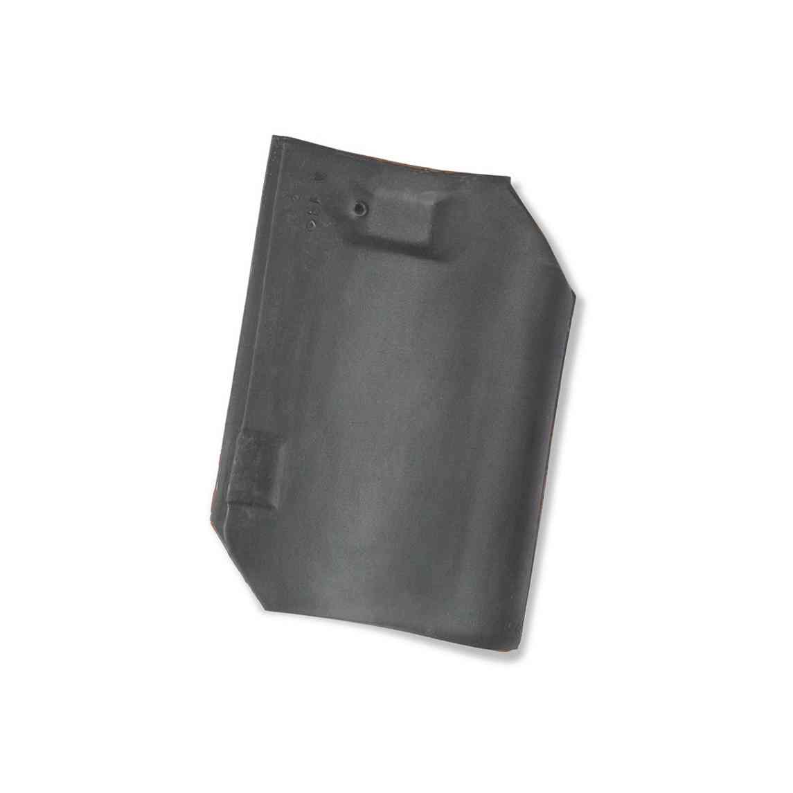 Single product shot of a Oude Pottelbergse Pan 451 Blauw Gesmoord roof tile