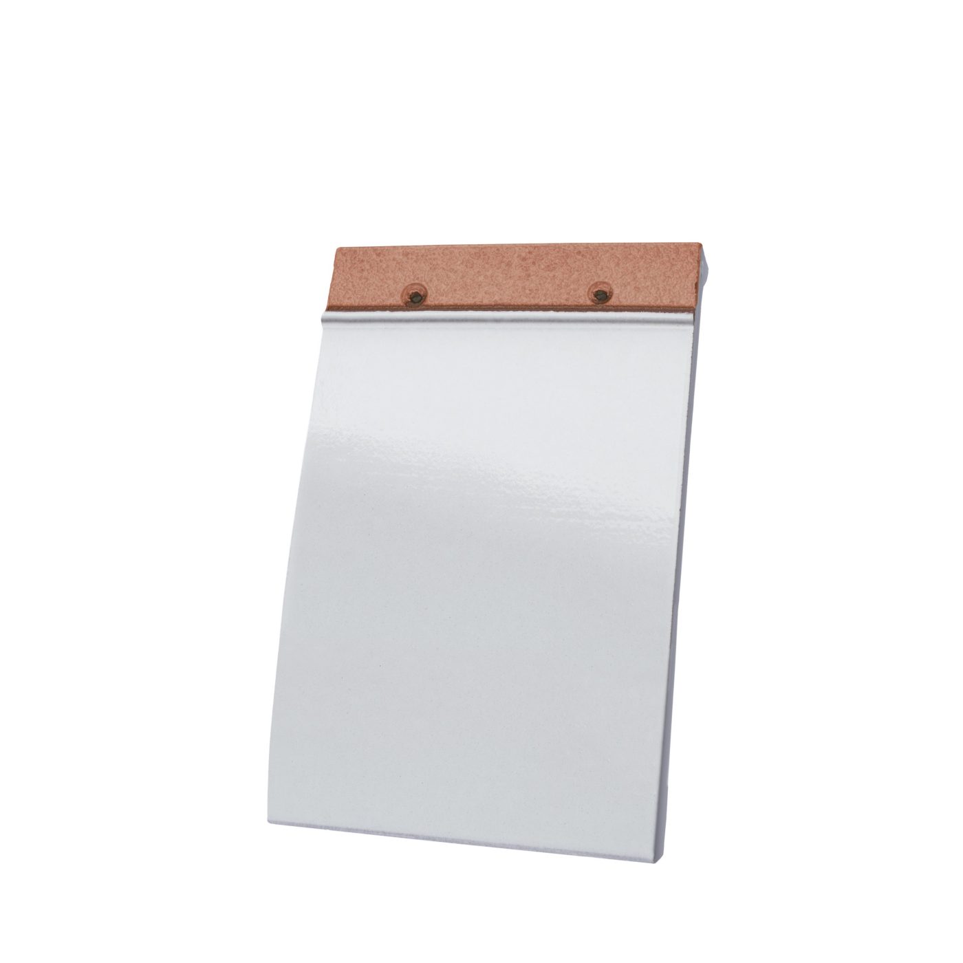 Single product shot of a Tegelpan 301 Wit Geglazuurd