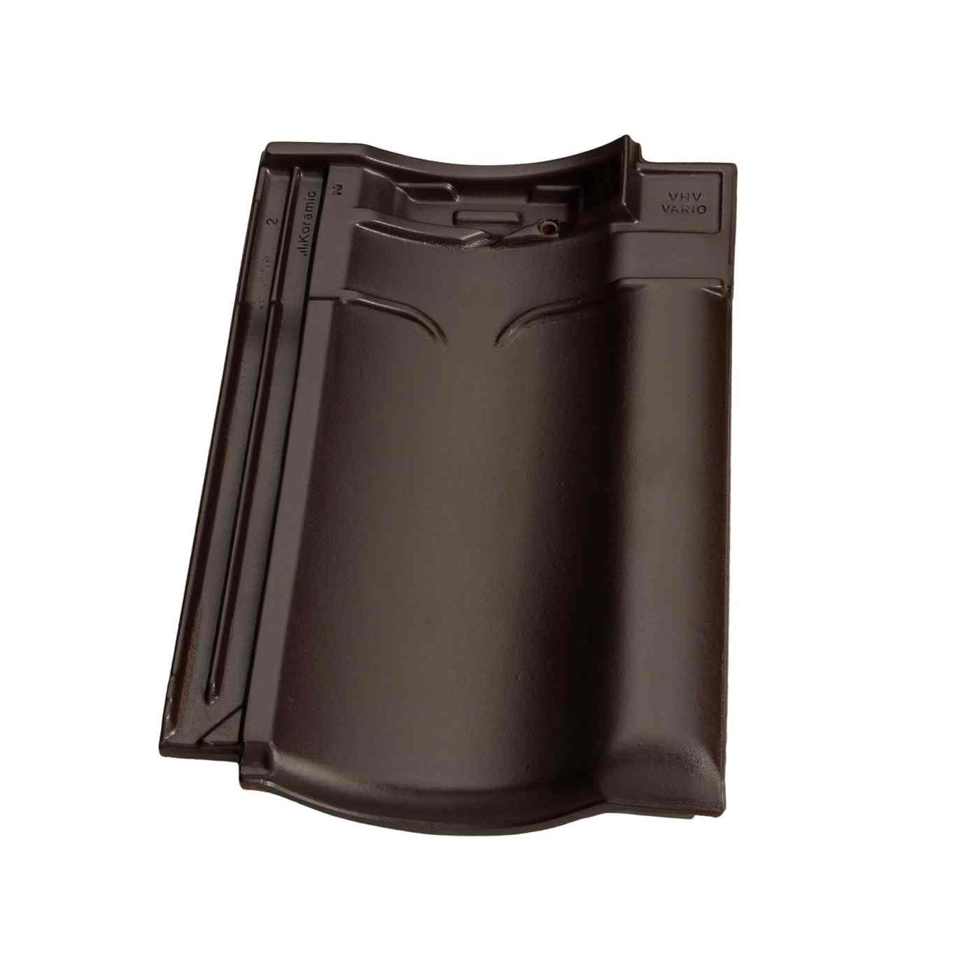 Productshot of the VHV Vario Zwartbruin engobe rooftile