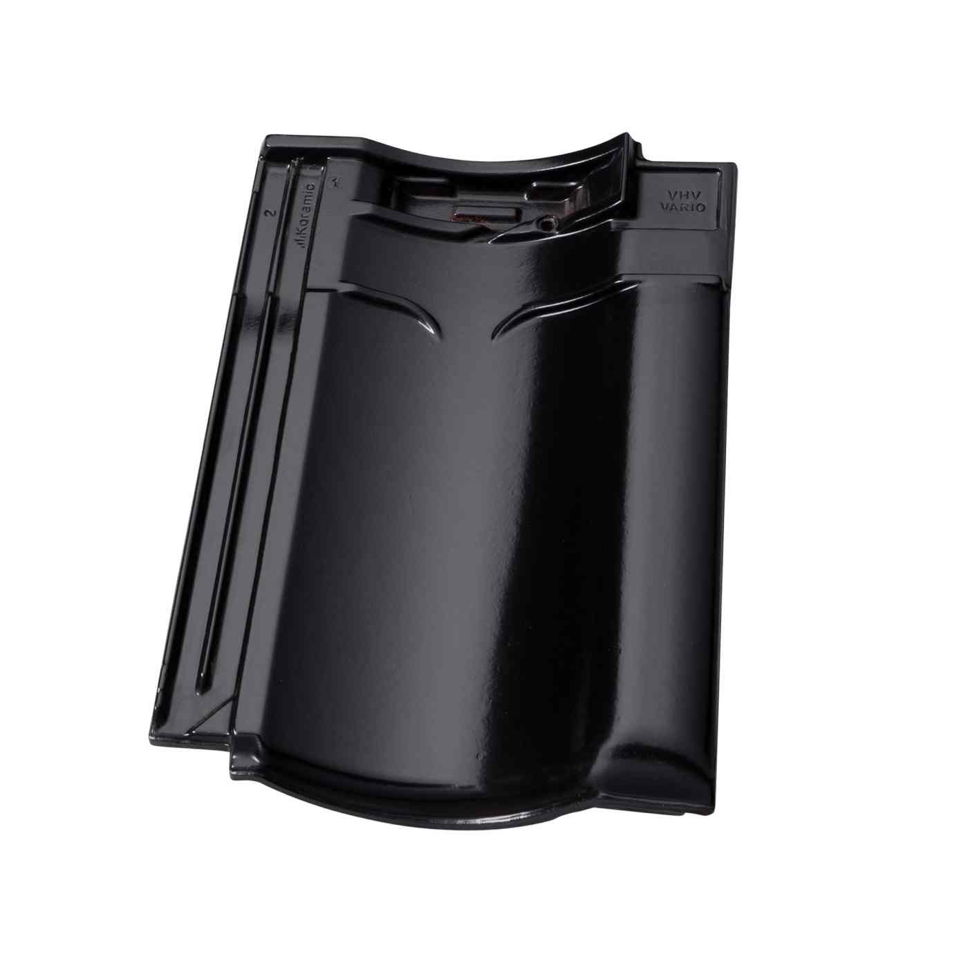 Productshot of the VHV Vario Mat zwart geglazuurd rooftile