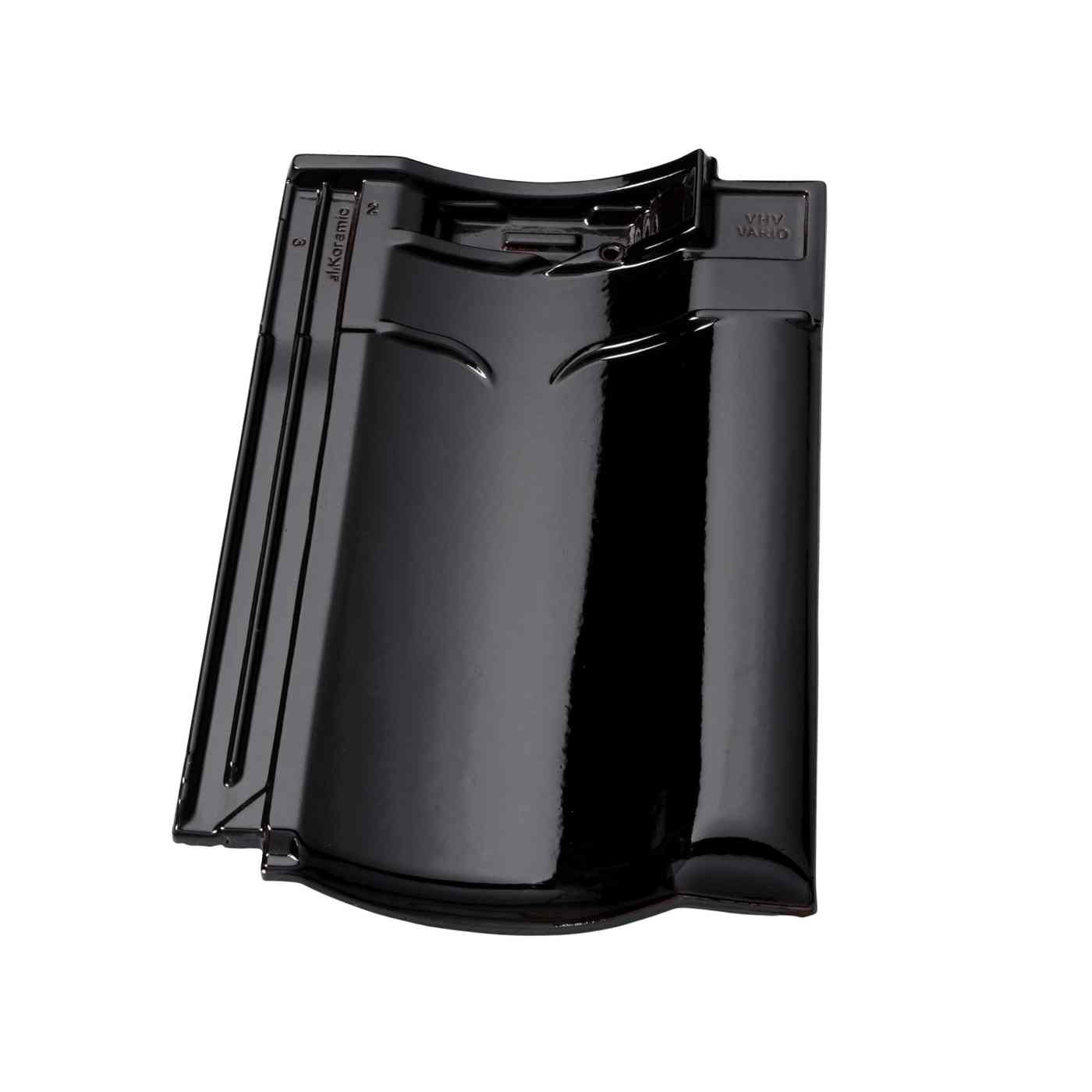 Productshot of the VHV Vario Zwart geglazuurd rooftile
